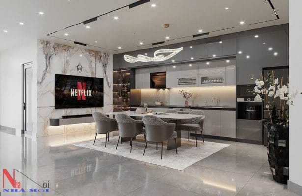 Thiết kế 3D phòng bếp tại Nam Định