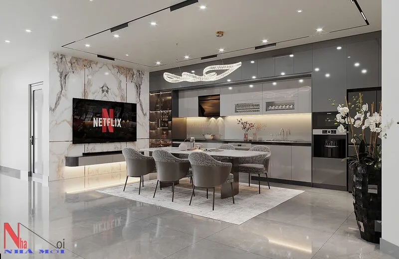 Thiết kế 3D phòng bếp tại Nam Định