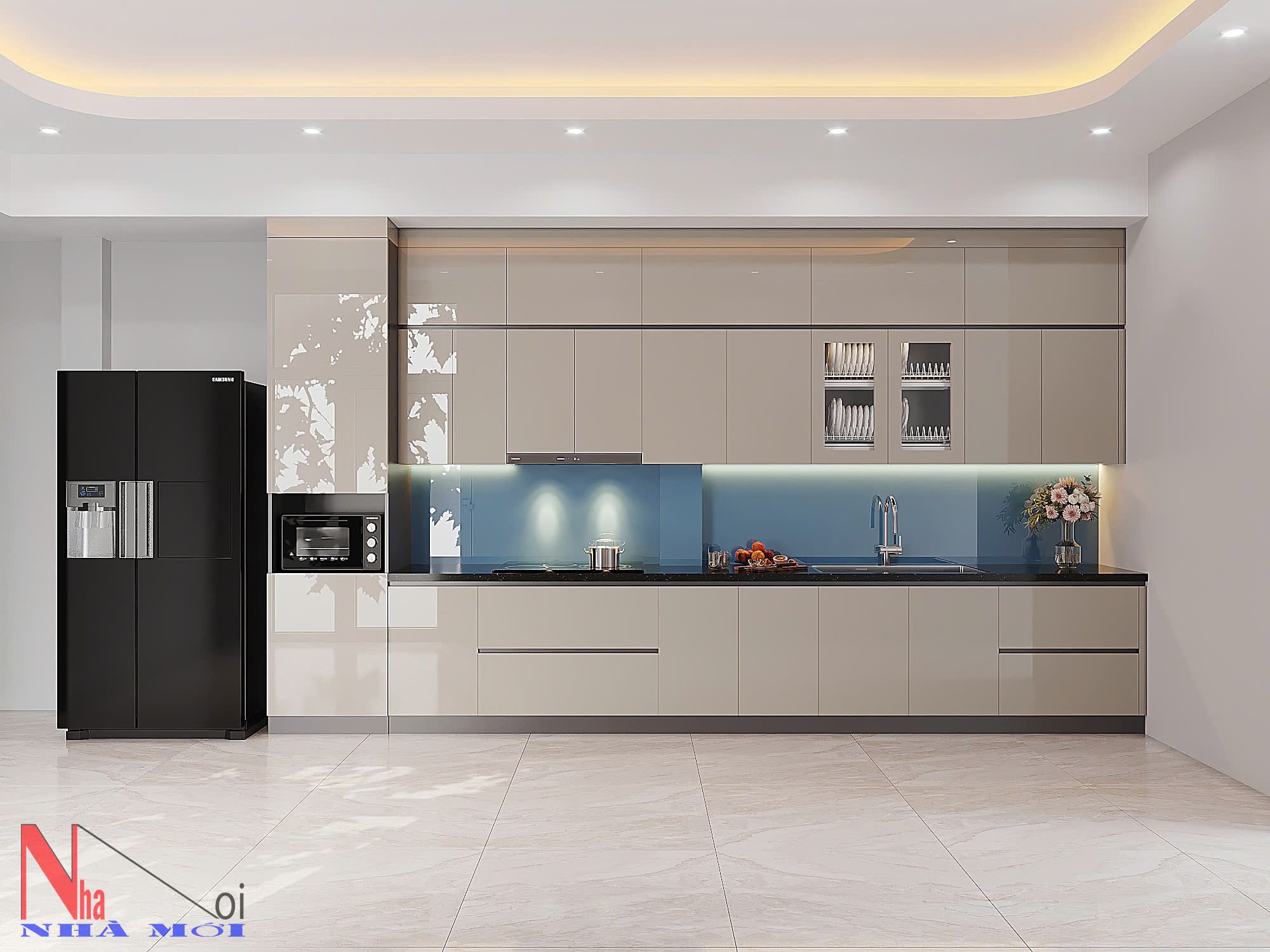 Thiết kế 3D tủ bếp tại Nam Định