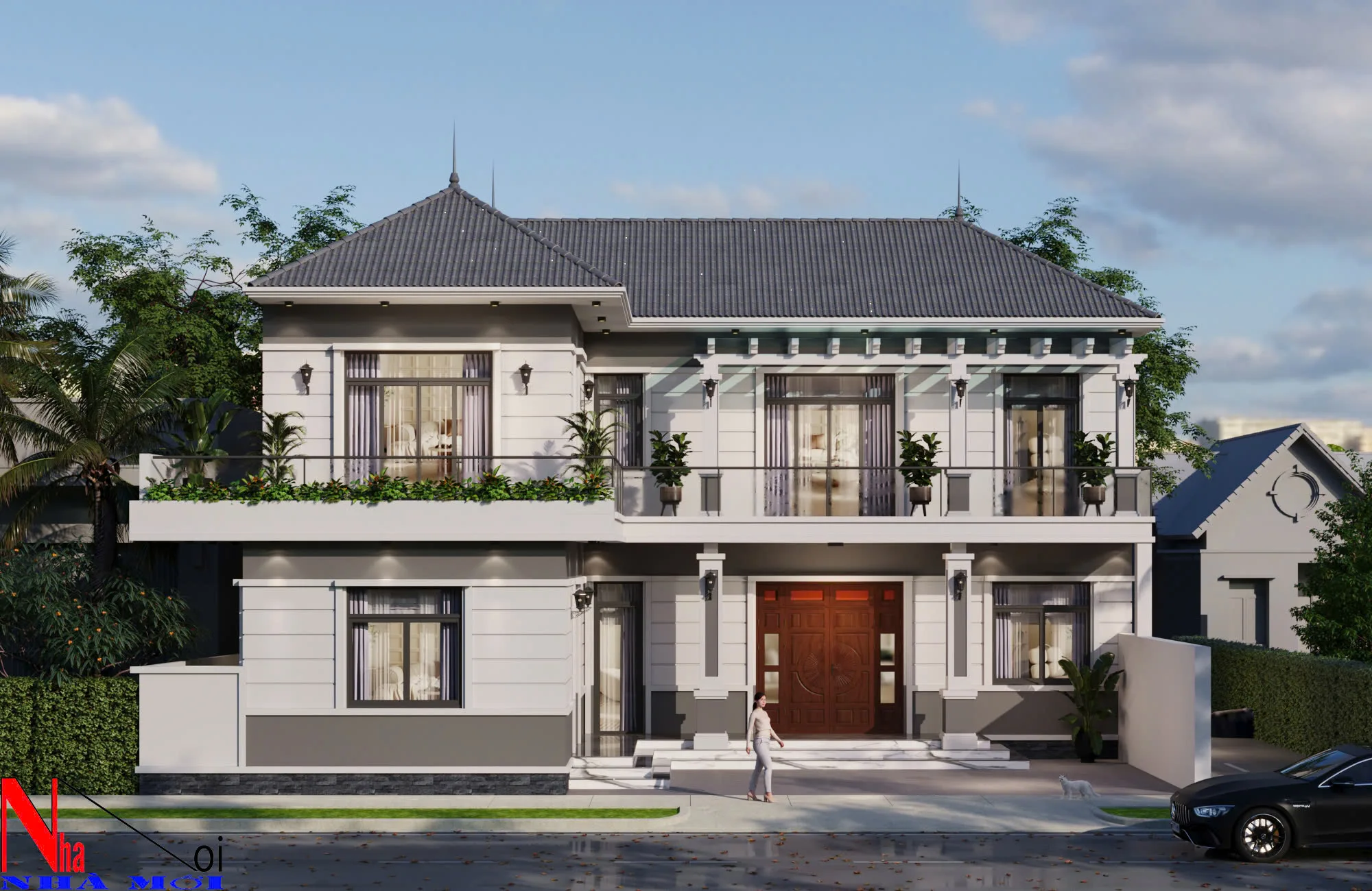 Thiết kế biệt thự 2 tầng đẹp giá rẻ