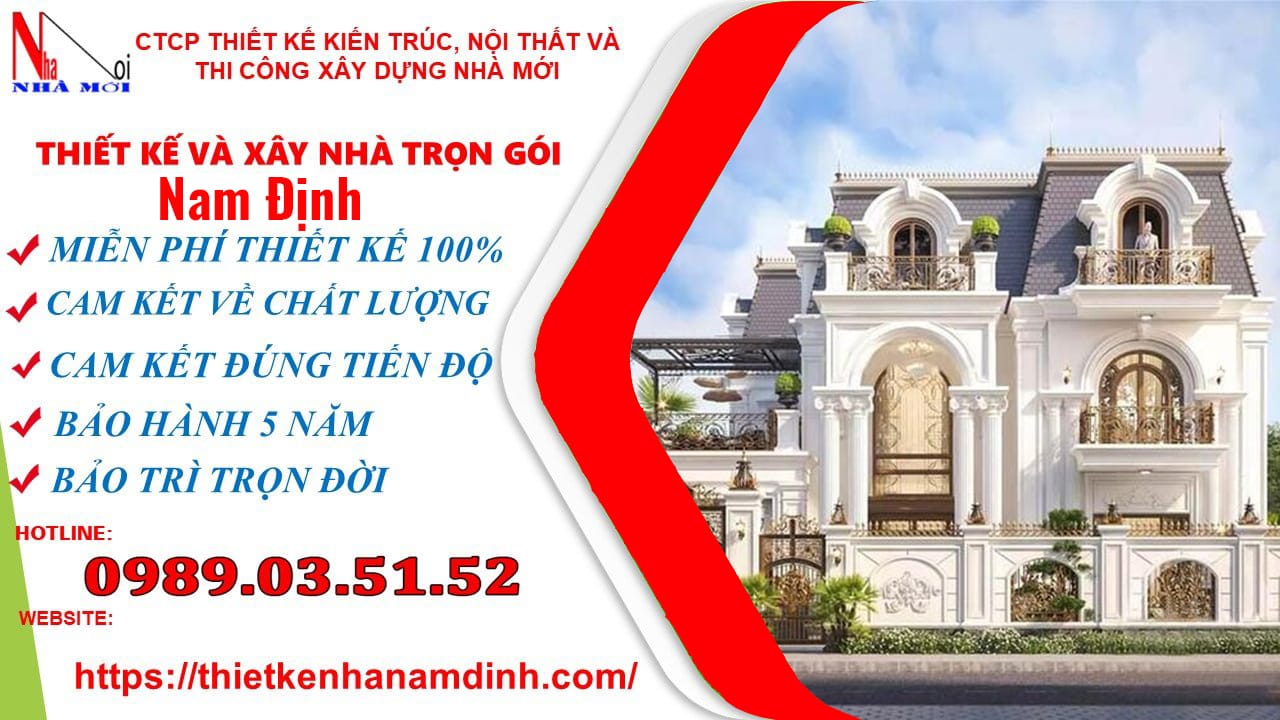 Xây nhà trọn gói tại Nam Định_ Biệt thự tân cổ điển