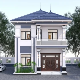 Biệt thự 2 tầng mái nhật hiện đại