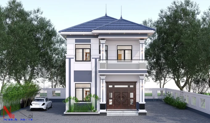 Biệt thự 2 tầng mái nhật hiện đại
