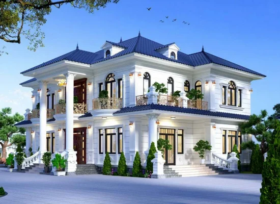 Mẫu biệt thự 2 tầng tân cổ điển đẹp (4)