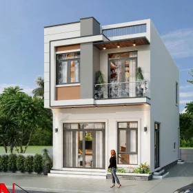 Mẫu nhà ống 2 tầng đẹp hiện đại