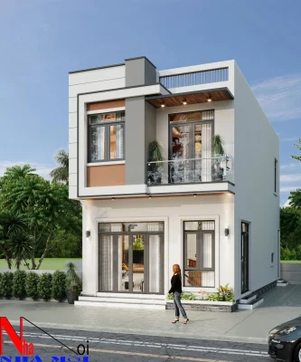 Mẫu nhà ống 2 tầng đẹp hiện đại