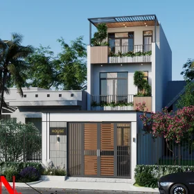 Mẫu nhà ống 3 tầng hiện đại tại Nam Định