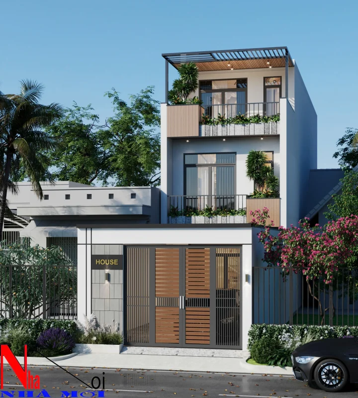 Mẫu nhà ống 3 tầng hiện đại tại Nam Định