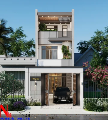 Mẫu thiết kế nhà ống 3 tầng hiện đại tại Nam Định