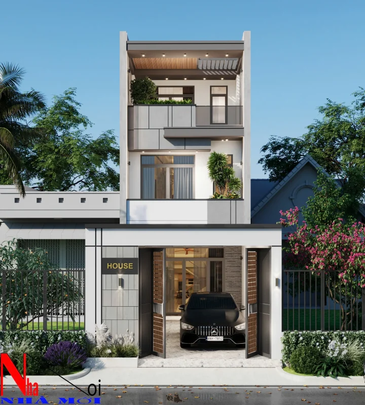 Mẫu thiết kế nhà ống 3 tầng hiện đại tại Nam Định