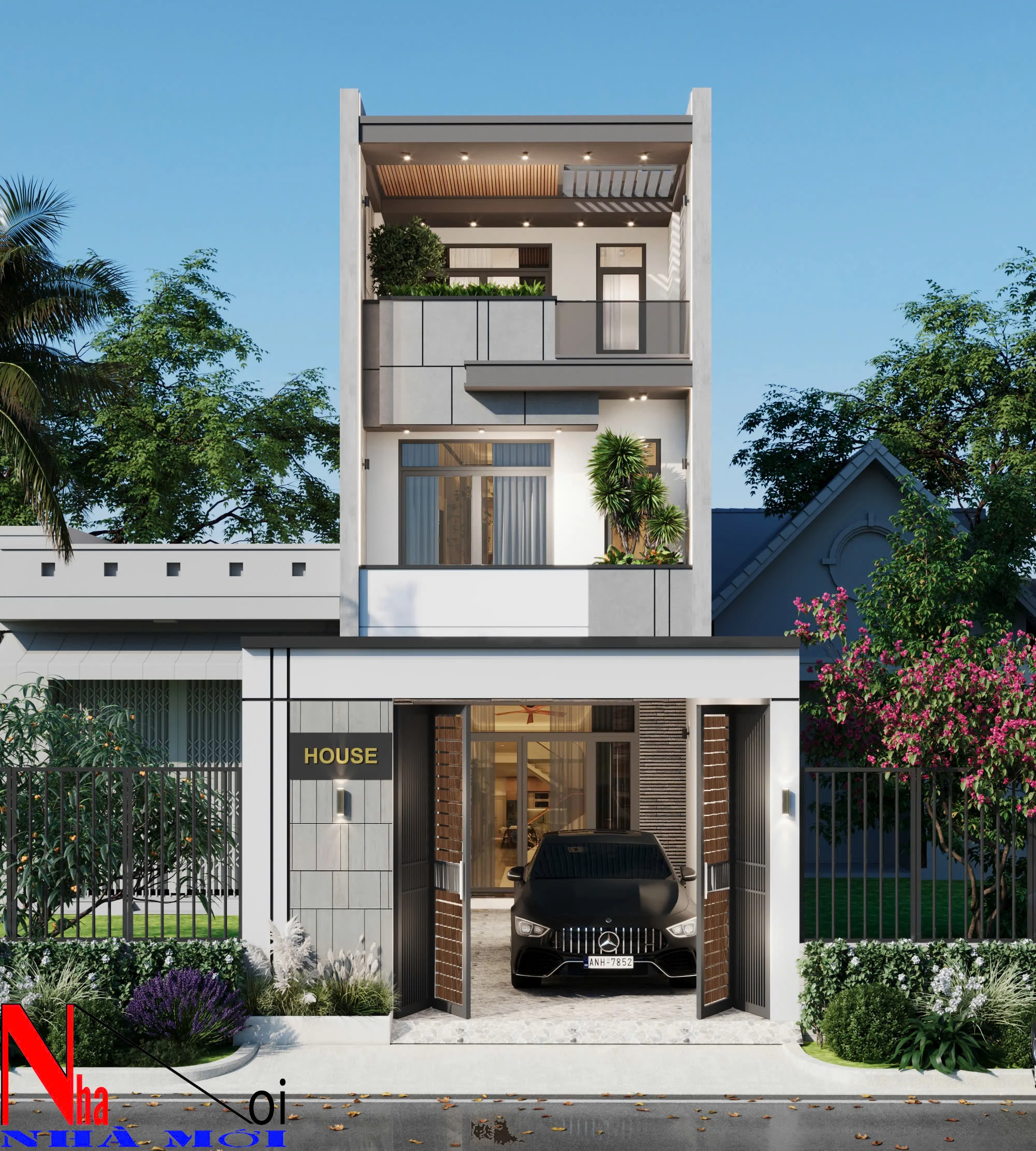 Mẫu thiết kế nhà ống 3 tầng hiện đại tại Nam Định