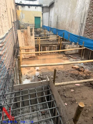 Thi công đổ móng công trình