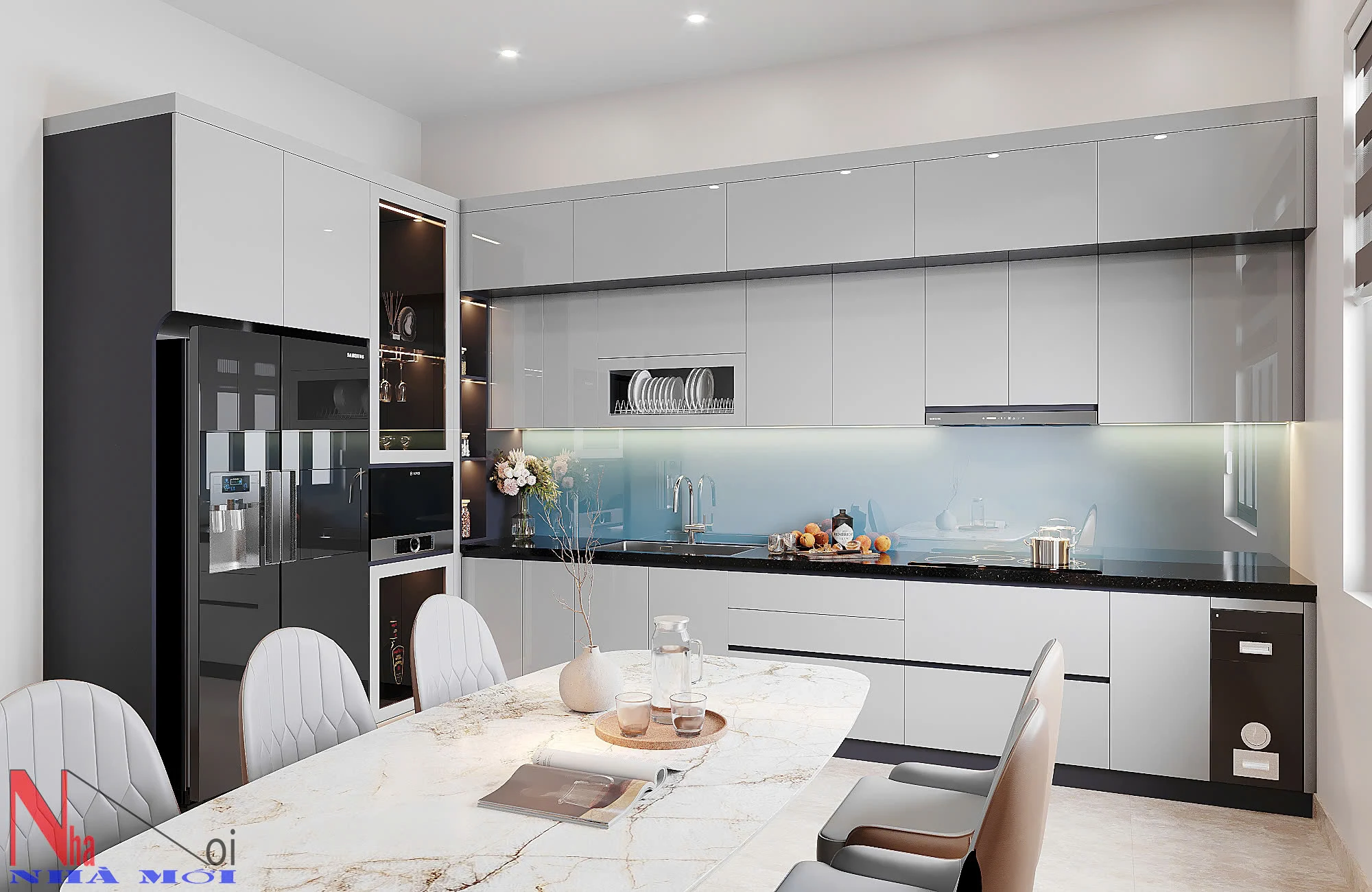 Thiết kế thi công nội thất phòng bếp tại Nam Định