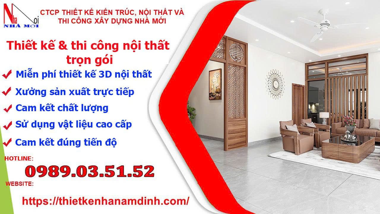 Thi công nội thất trọn gói tại Nam Định