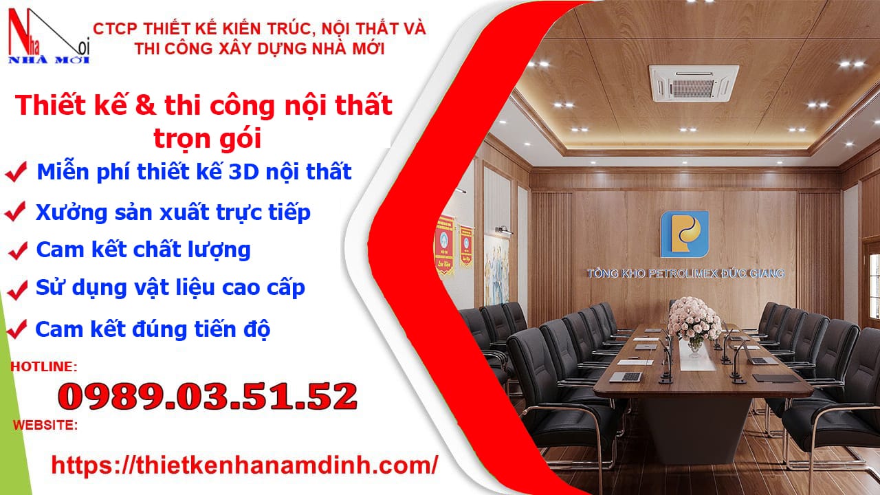 Thiết kế 3D nội thất văn phòng tại Nam Định