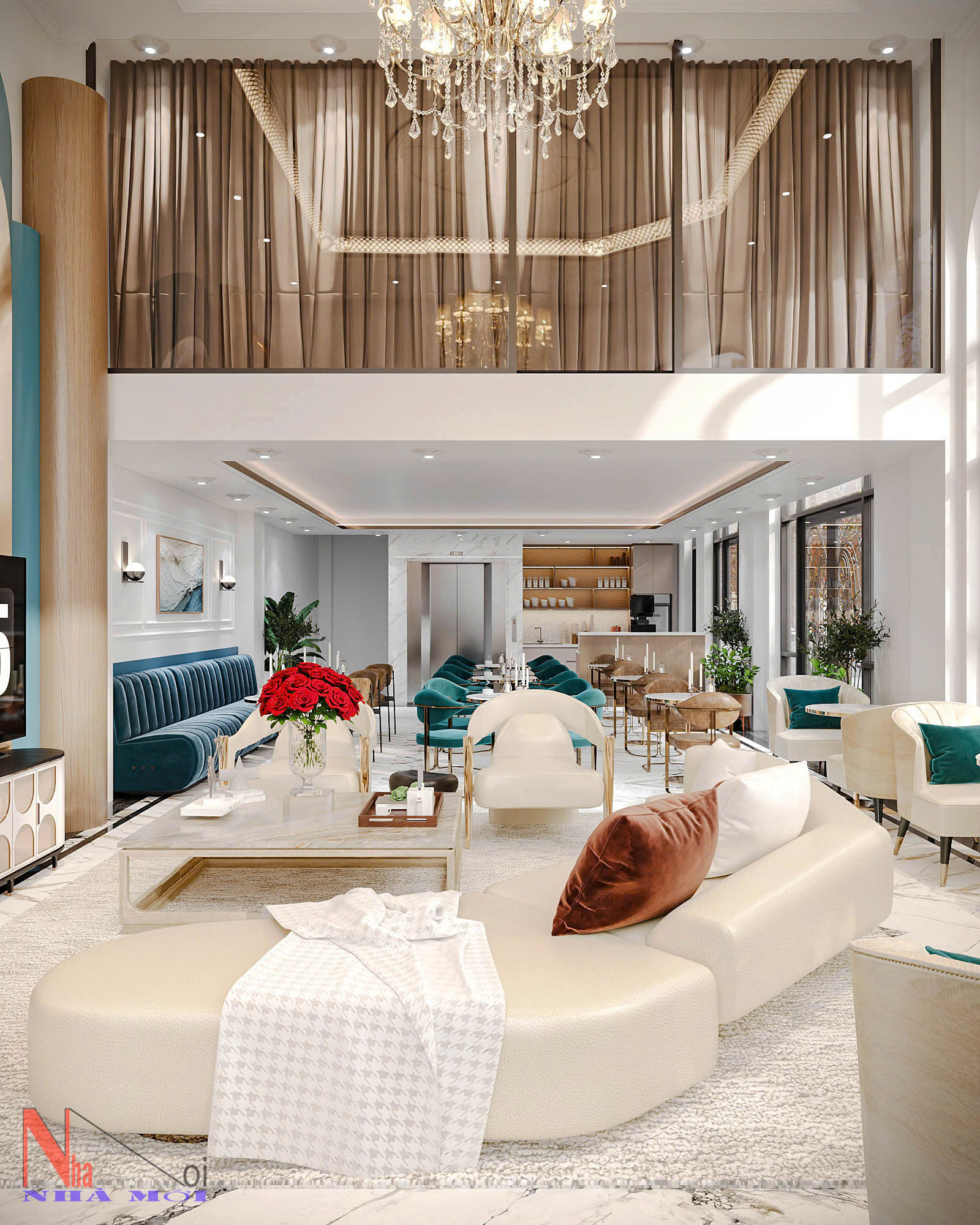 Thiết kế 3D quán cafe