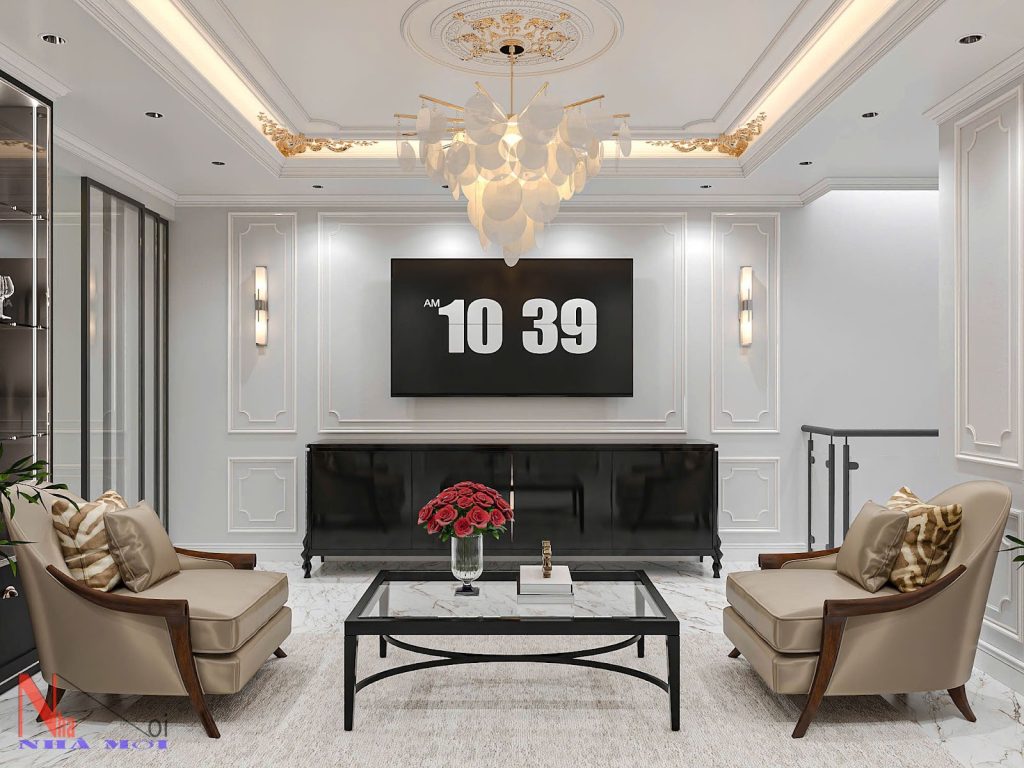 Thiết kế nội thất phòng khách nhà Anh Hào (1)
