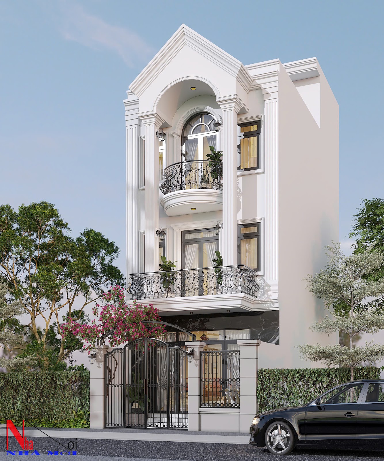 Xây nhà phố 3 tầng tân cổ điển